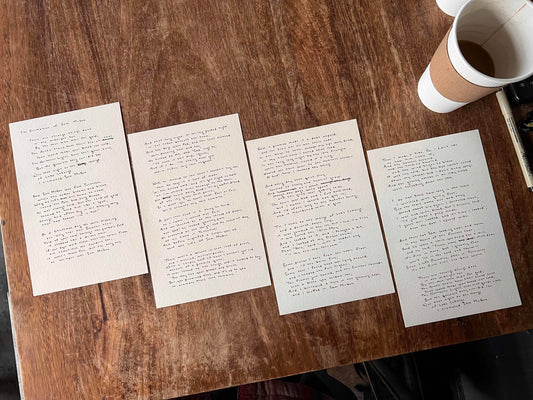 Custom, Handwritten Poetry